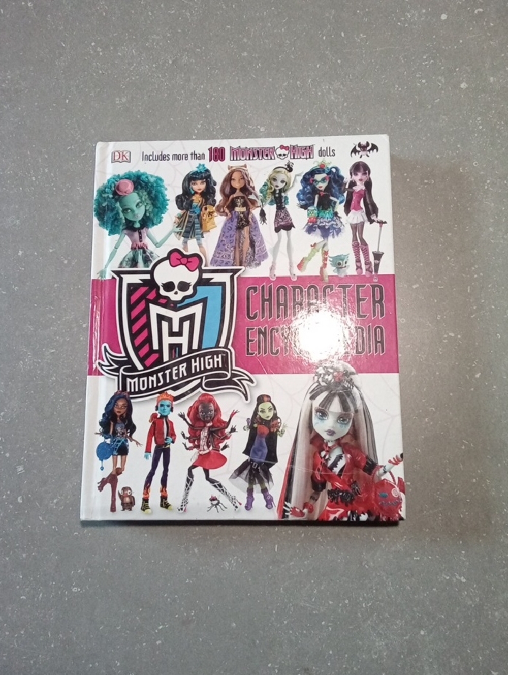 Rare Out Of Print. monster high Character Encyclopedia Book - Pink, White, Blue